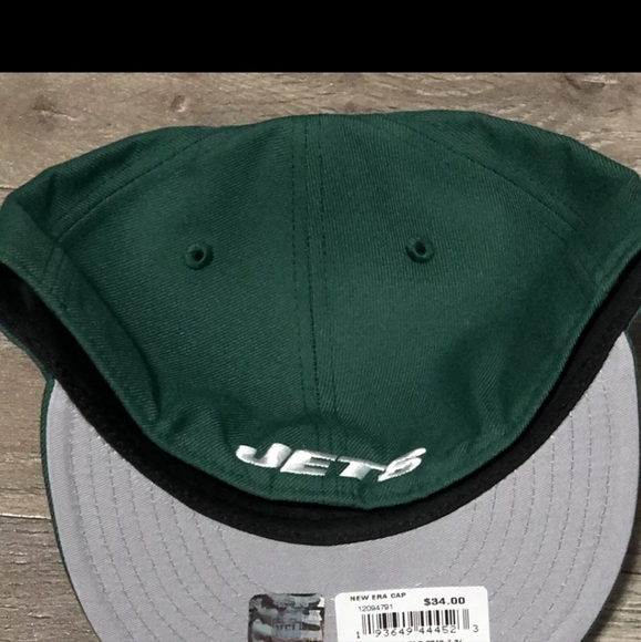 New Era New York Jets 59Fifty 5950 NFL Team Basic 2019 Green OTC Hat Size 7 3/4 - Picture 3 of 4